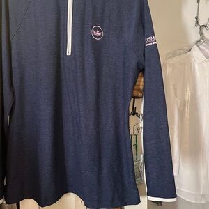 Peter Millar Navy Blue Quarter-Zip Top